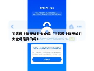 下载萝卜聊天软件安全吗（下载萝卜聊天软件安全吗是真的吗）