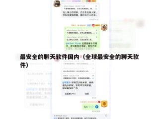 最安全的聊天软件国内（全球最安全的聊天软件）