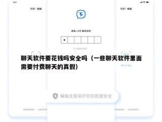 聊天软件要花钱吗安全吗（一些聊天软件里面需要付费聊天的真假）
