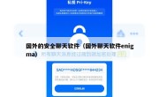 国外的安全聊天软件（国外聊天软件enigma）