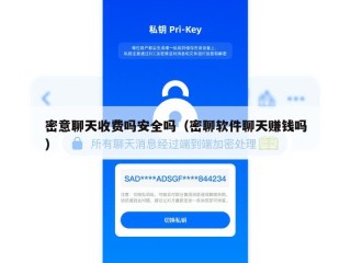 密意聊天收费吗安全吗（密聊软件聊天赚钱吗）