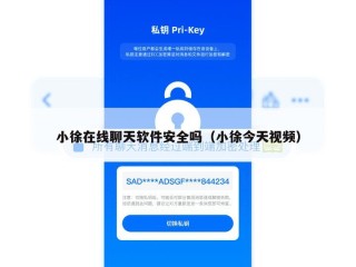 小徐在线聊天软件安全吗（小徐今天视频）