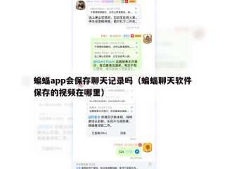 蝙蝠app会保存聊天记录吗（蝙蝠聊天软件保存的视频在哪里）