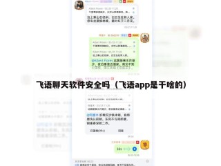 飞语聊天软件安全吗（飞语app是干啥的）