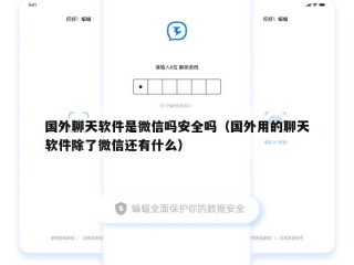 国外聊天软件是微信吗安全吗（国外用的聊天软件除了微信还有什么）