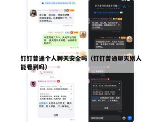 钉钉普通个人聊天安全吗（钉钉普通聊天别人能看到吗）