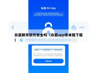 白狐聊天软件安全吗（白狐app安卓版下载）