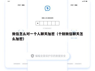 微信怎么对一个人聊天加密（个别微信聊天怎么加密）