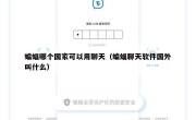 蝙蝠哪个国家可以用聊天（蝙蝠聊天软件国外叫什么）