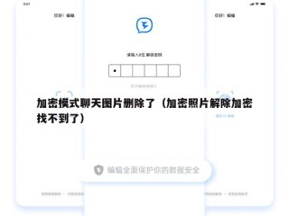 加密模式聊天图片删除了（加密照片解除加密找不到了）