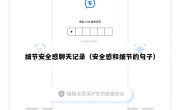 细节安全感聊天记录（安全感和细节的句子）