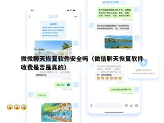 微微聊天恢复软件安全吗（微信聊天恢复软件收费是否是真的）