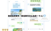 西南加密聊天（微信聊天怎么加密一个人）