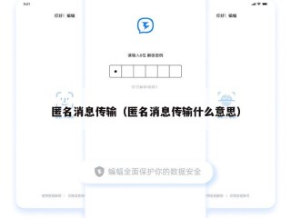 匿名消息传输（匿名消息传输什么意思）