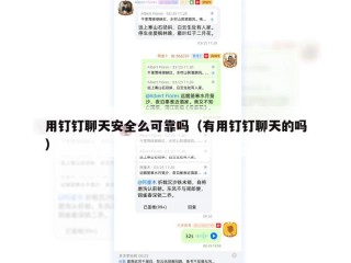 用钉钉聊天安全么可靠吗（有用钉钉聊天的吗）