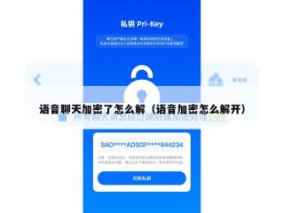 语音聊天加密了怎么解（语音加密怎么解开）