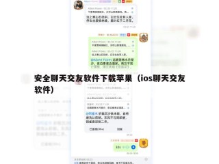 安全聊天交友软件下载苹果（ios聊天交友软件）