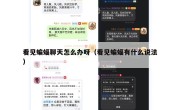 看见蝙蝠聊天怎么办呀（看见蝙蝠有什么说法）
