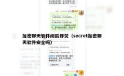 加密聊天软件阅后即焚（secret加密聊天软件安全吗）