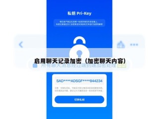 启用聊天记录加密（加密聊天内容）