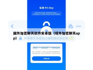 国外加密聊天软件安卓版（境外加密聊天app）