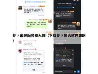 萝卜密聊服务器人数（下载萝卜聊天软件兼职）