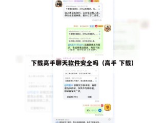 下载高手聊天软件安全吗（高手 下载）