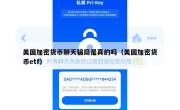 美国加密货币聊天骗局是真的吗（美国加密货币etf）