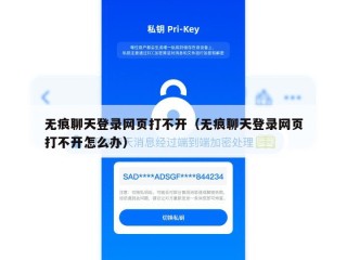 无痕聊天登录网页打不开（无痕聊天登录网页打不开怎么办）