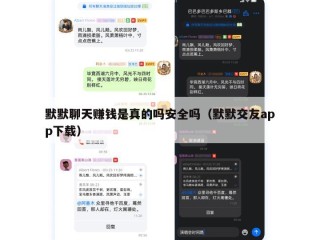 默默聊天赚钱是真的吗安全吗（默默交友app下载）