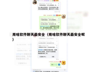 用啥软件聊天最安全（用啥软件聊天最安全呢）