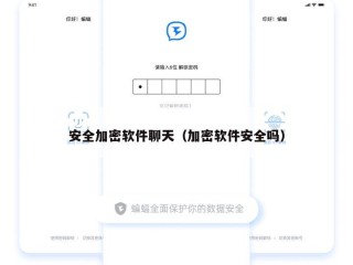 安全加密软件聊天（加密软件安全吗）
