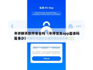寻伴聊天软件安全吗（寻伴交友app邀请码是多少）
