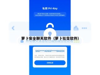 萝卜安全聊天软件（萝卜社交软件）