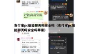 支付宝pc端能聊天吗安全吗（支付宝pc端能聊天吗安全吗苹果）
