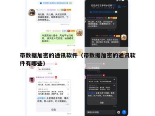 带数据加密的通讯软件（带数据加密的通讯软件有哪些）