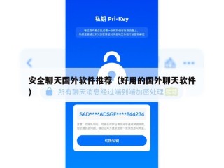 安全聊天国外软件推荐（好用的国外聊天软件）