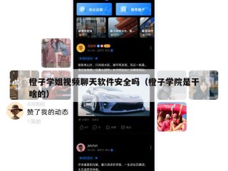 橙子学姐视频聊天软件安全吗（橙子学院是干啥的）