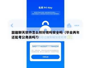 甜趣聊天软件怎么样好用吗安全吗（毕业两年还能考公务员吗?）