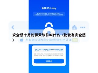 安全感十足的聊天软件叫什么（比较有安全感）
