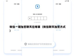 微信一键加密聊天在哪里（微信聊天加密方式）