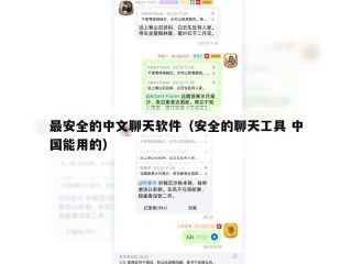 最安全的中文聊天软件（安全的聊天工具 中国能用的）