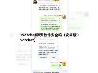 9527chat聊天软件安全吗（安卓版9527chat）