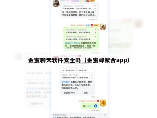 金蜜聊天软件安全吗（金蜜蜂聚合app）