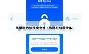 黑塔聊天软件安全吗（黑塔游戏是什么）