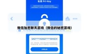 微信加密聊天游戏（微信的秘密游戏）