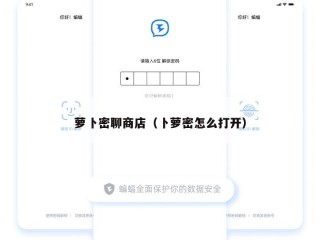萝卜密聊商店（卜萝密怎么打开）