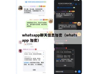whatsapp聊天信息加密（whatsapp 加密）
