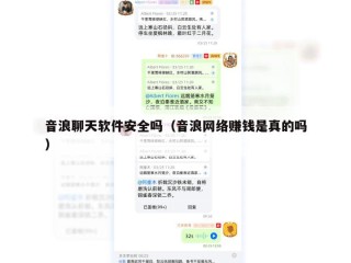音浪聊天软件安全吗（音浪网络赚钱是真的吗）
