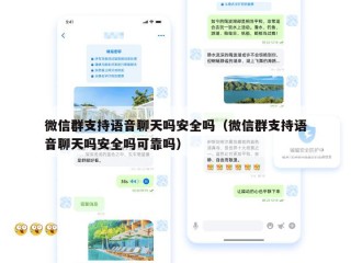 微信群支持语音聊天吗安全吗（微信群支持语音聊天吗安全吗可靠吗）
